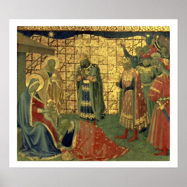 Adoration of the Magi, detail from a predella pane Poster (Front)