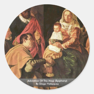 Adoration Of The Magi (Epiphany) Classic Round Sticker