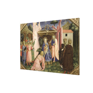 Adoration of the Magi, from the predella Canvas Print