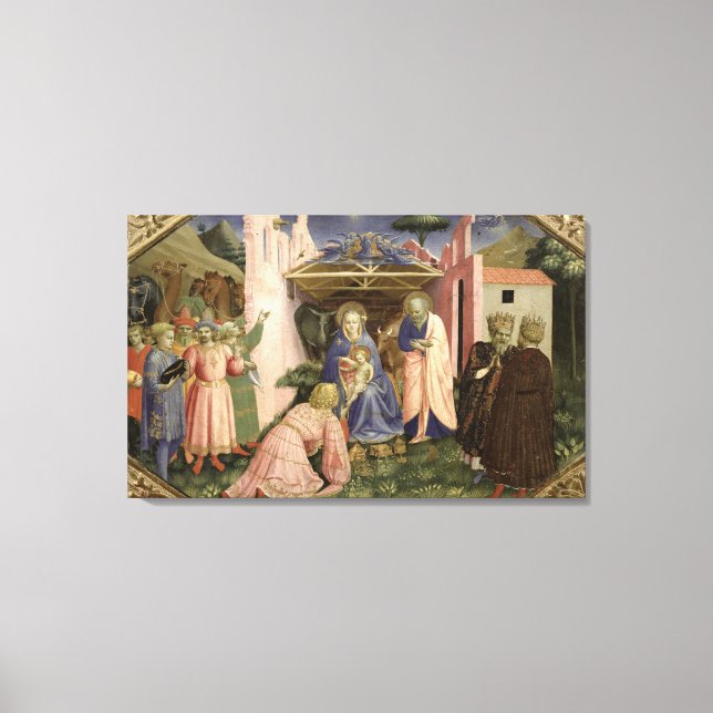 Adoration of the Magi, from the predella Canvas Print (Front)