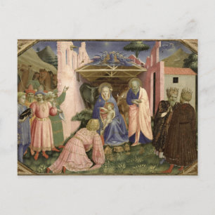 Adoration of the Magi, from the predella Postcard