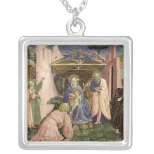 Adoration of the Magi, from the predella Silver Plated Necklace