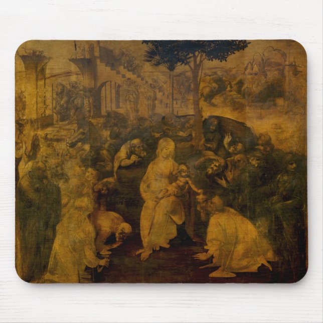 Adoration of the Magi Leonardo da Vinci Mouse Mat (Front)
