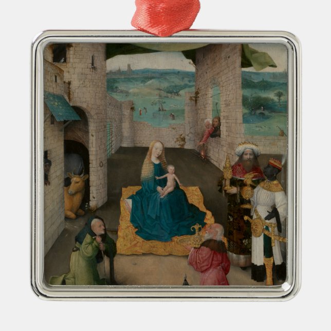 Adoration of the Magi Metal Tree Decoration (Front)