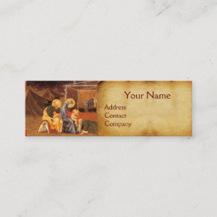 ADORATION OF THE MAGI NATIVITY PARCHMENT MINI BUSINESS CARD