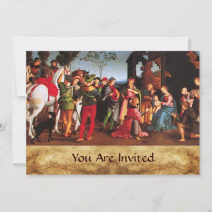 ADORATION OF THE MAGI  parchment Invitation