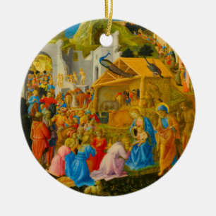 Adoration of the Magi Round Christmas Ornament