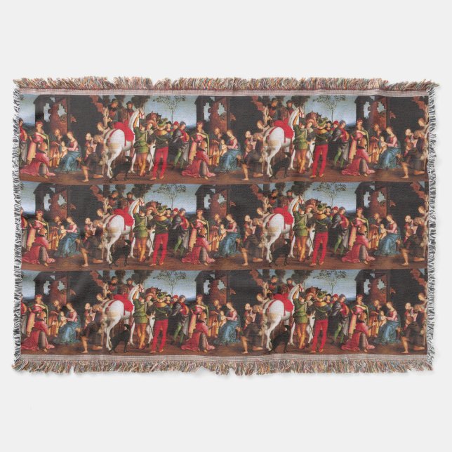 ADORATION OF THE MAGI THROW BLANKET (Front)