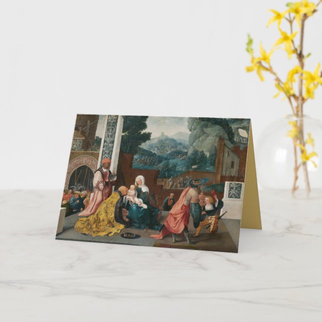 Adoration of the Magi - van Scorel Card (Yellow Flower)