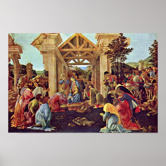 Adoration Of The Magi (Washington) By Botticelli Poster (Front)