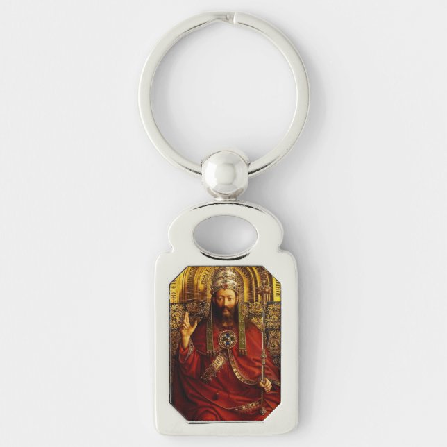 Adoration of the Mystic Lamb by Jan van Eyck Key Ring (Front)