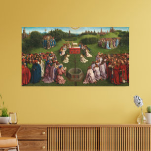 Adoration of the Mystic Lamb, The Ghent Altarpiece Canvas Print