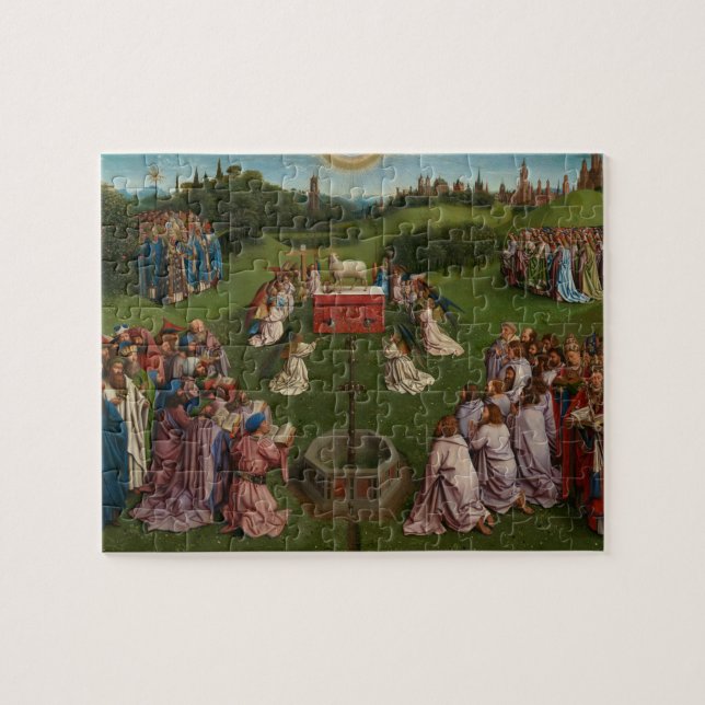 Adoration of the Mystic Lamb, The Ghent Altarpiece Jigsaw Puzzle (Horizontal)