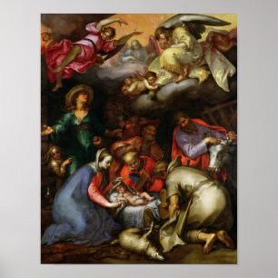 Adoration of the Shepherds, 1612 Poster