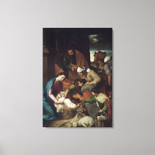 Adoration of the Shepherds, 1630 Canvas Print