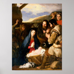 Adoration of the Shepherds, 1650 Poster