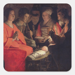 Adoration of the Shepherds 2 Square Sticker