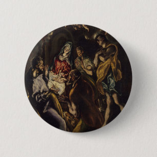 Adoration of the Shepherds 6 Cm Round Badge