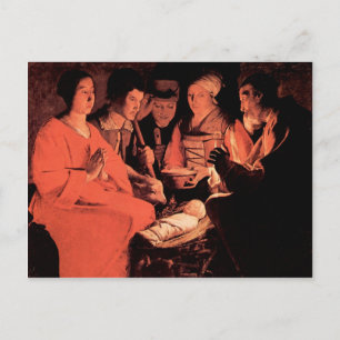 Adoration of the Shepherds by Georges de La Tour Postcard