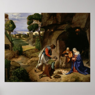 Adoration of the Shepherds by Giorgio da Castelfra Poster