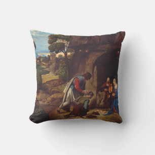 Adoration of the Shepherds by Giorgione Art Cushion