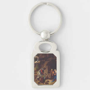 Adoration of the Shepherds by Giorgione Art Key Ring