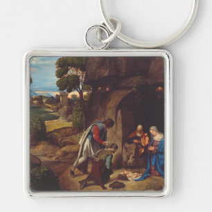 Adoration of the Shepherds by Giorgione Art Key Ring