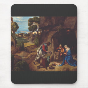 Adoration of the Shepherds by Giorgione Art Mouse Mat