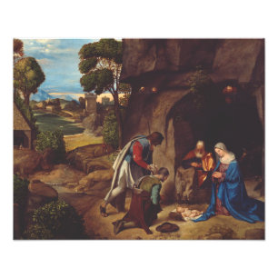 Adoration of the Shepherds by Giorgione Art Photo Print