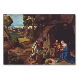 Adoration of the Shepherds by Giorgione Art Table Number