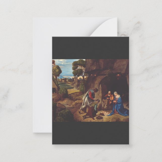 Adoration of the Shepherds by Giorgione Card (Front)