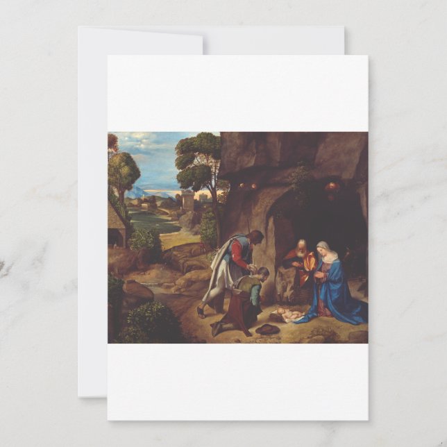 Adoration of the Shepherds by Giorgione Invitation (Front)