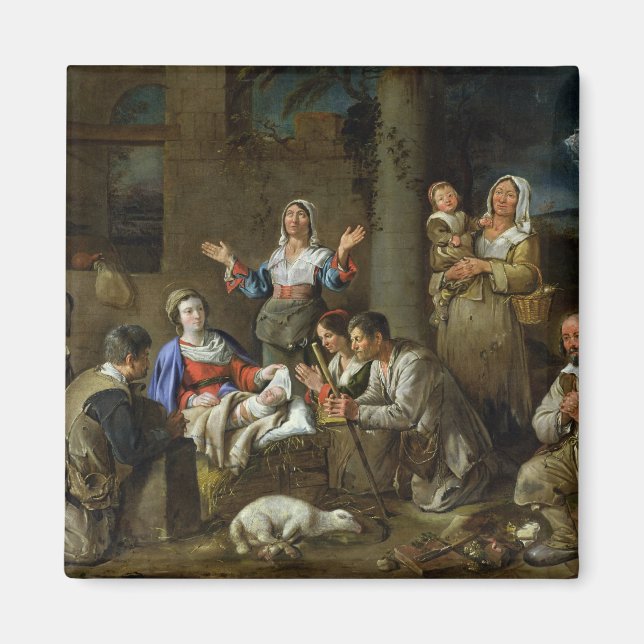 Adoration of the Shepherds, c.1659 Magnet (Front)