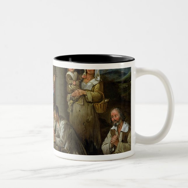 Adoration of the Shepherds, c.1659 Two-Tone Coffee Mug (Right)