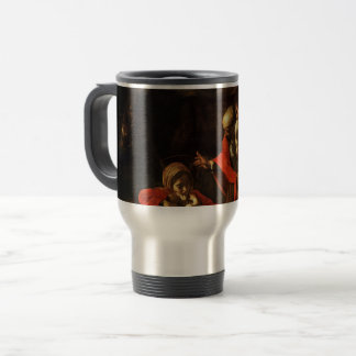 Adoration of the Shepherds (Caravaggio) Travel Mug