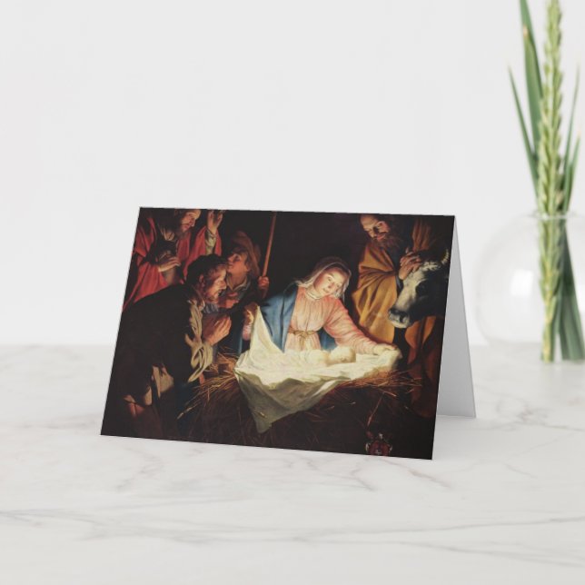 Adoration of the Shepherds Christmas Card (Front)