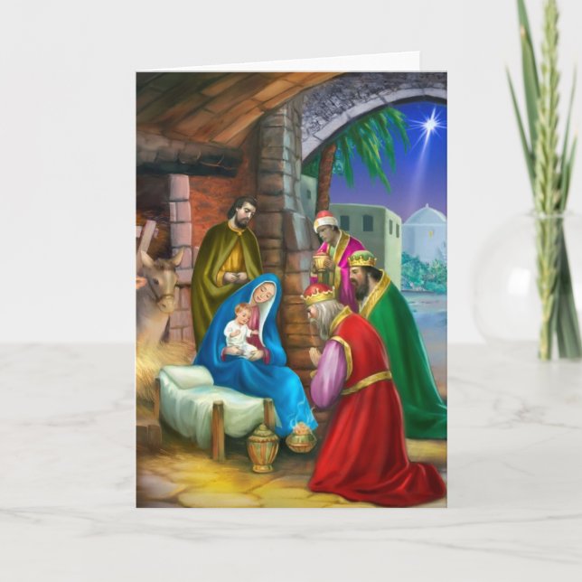 Adoration of the shepherds holiday card (Front)
