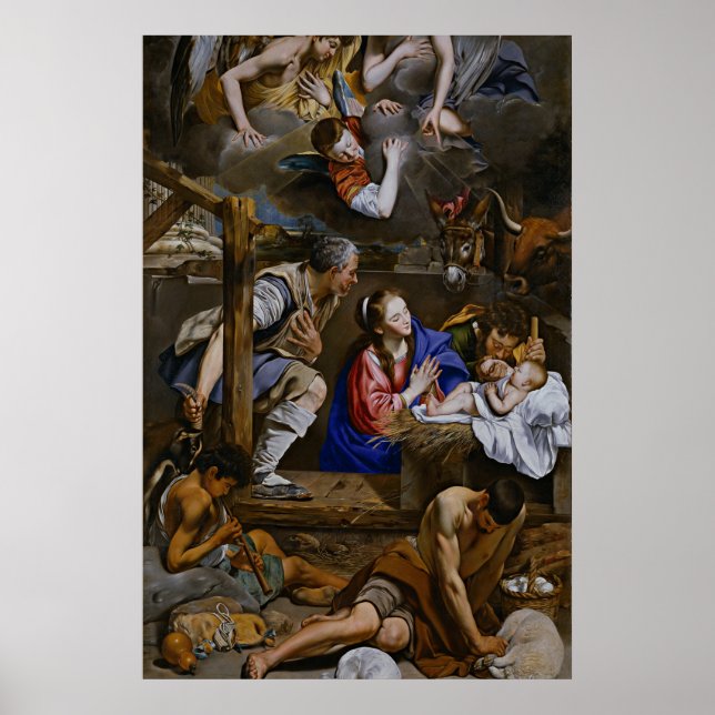 Adoration of the Shepherds - Juan Bautista Maino Poster (Front)