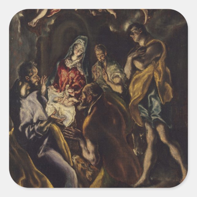 Adoration of the Shepherds Square Sticker (Front)