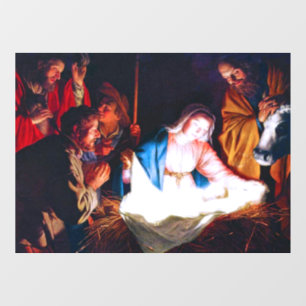 Adoration of the Shepherds Window Cling