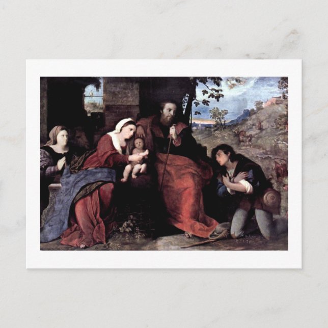 Adoration of the Shepherds with a Donor Postcard (Front)