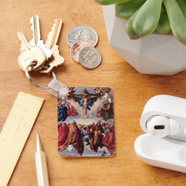 Adoration of the Trinity by Albrecht Durer, 1511 Key Ring (Desk)