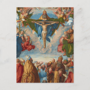 Adoration of the Trinity detail by Albrecht Durer Postcard