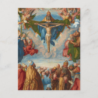 Adoration of the Trinity detail by Albrecht Durer Postcard