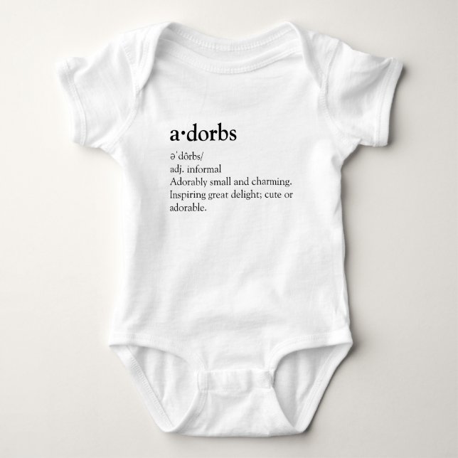 Adorbs Baby Jersey Bodysuit (Front)