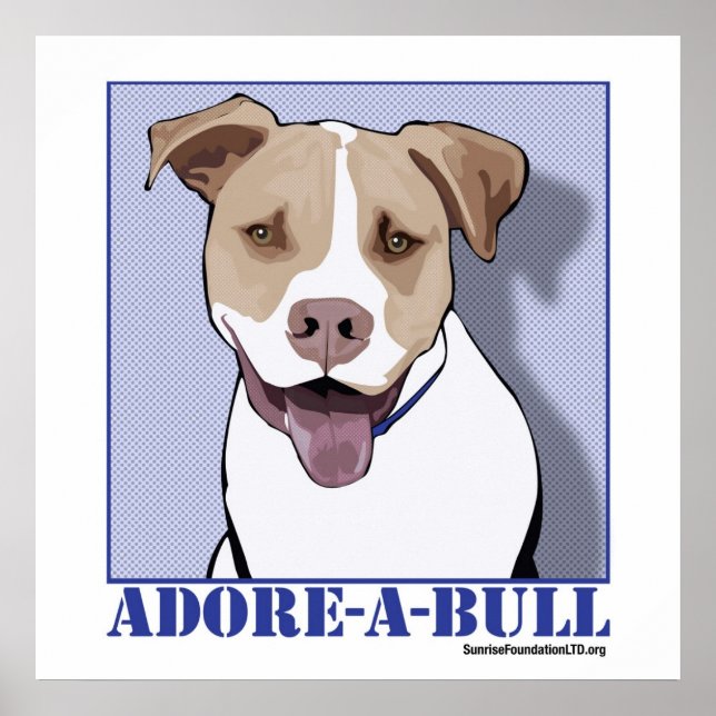 Adore-a-bull Desmond the Pit Bull Poster (Front)