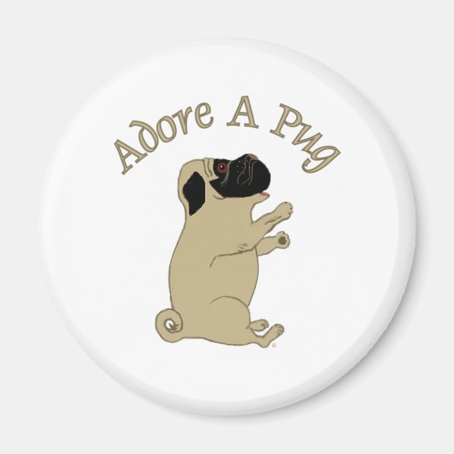 adore a pug magnet (Front)