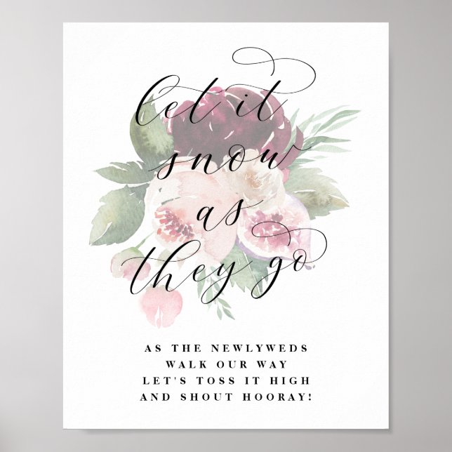 Adore Let it Snow Newlywed Send Off Wedding Sign (Front)