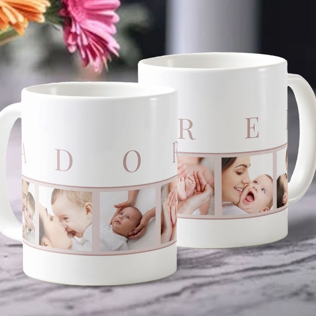 Adored Baby Photo Collage with 6 Square Pictures Coffee Mug (Creator Uploaded)
