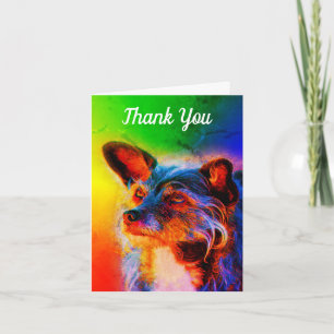 Adoring Eyes Dog Art Animal Thank You Card